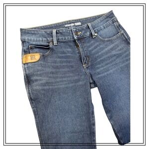 Wrangler Riggs Women's‎ Dark Wash Denim Jeans Straight Boot Leg Size 12x30